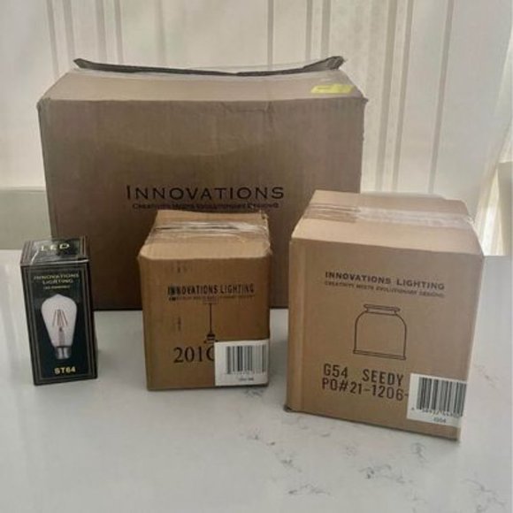 Innovations Light Small Bell‎ Mini Pendant in Matte Black/Seedy 201C-BK-G54 - Picture 5 of 5